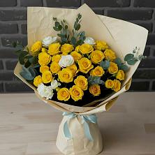 Букет цветов из:  Розы в Посёлок Комбината Стройматериалов-1
