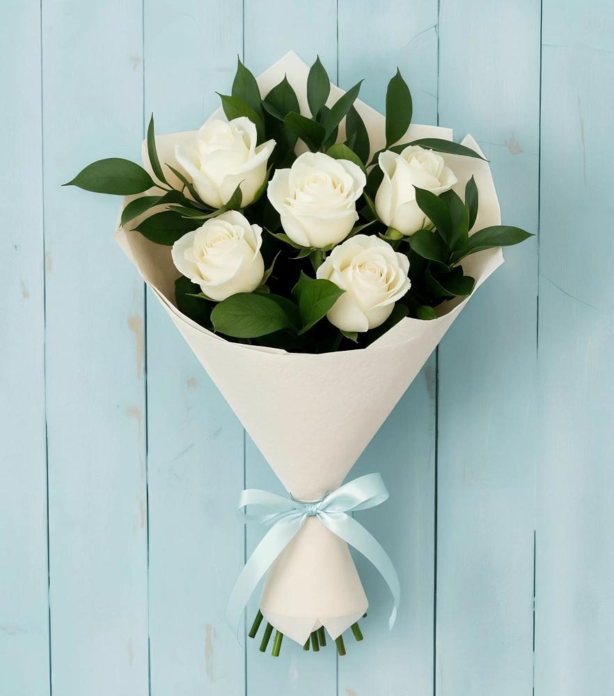 Букет цветов из: Розы в Посёлок Комбината Стройматериалов-1