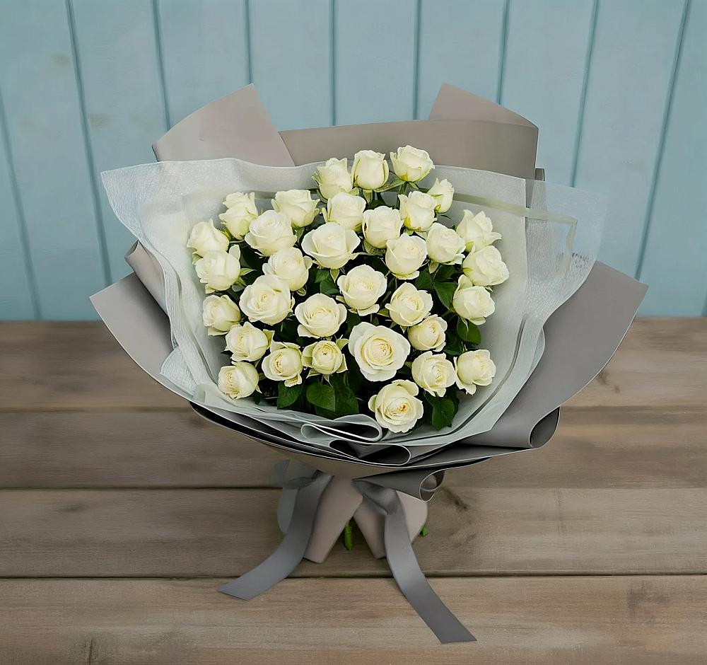 Букет Белоснежная нежность в Посёлок Комбината Стройматериалов-1