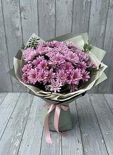 Букет цветов из:  Хризантемы в Посёлок Комбината Стройматериалов-1