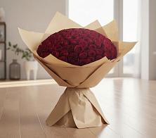 Букет 101 Красная роза в Посёлок Комбината Стройматериалов-1