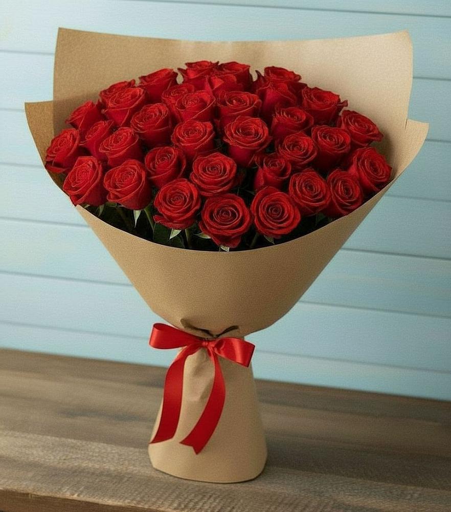 Букет Красные розы Милано в Посёлок Комбината Стройматериалов-1