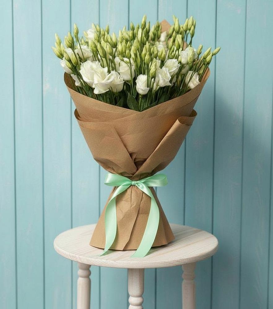 Букет цветов из: Лизиантусы в Посёлок Комбината Стройматериалов-1