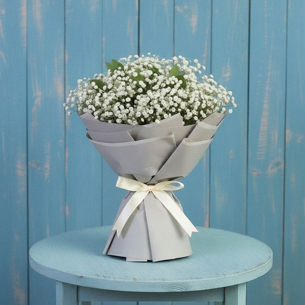 Букет цветов из: Гипсофила в Посёлок Комбината Стройматериалов-1