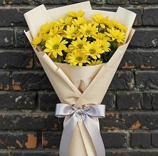 Букет цветов из:  Хризантемы в Посёлок Комбината Стройматериалов-1
