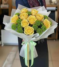 Букет цветов из:  Хризантемы и Розы #REPLACE_PRED# Посёлок Комбината Стройматериалов-1