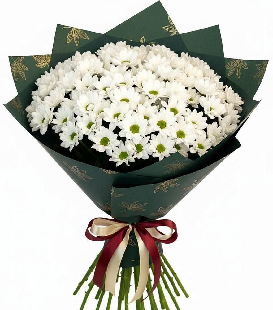 Букет цветов из: Хризантемы в Посёлок Комбината Стройматериалов-1