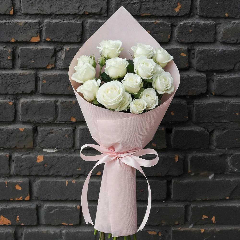 Букет цветов из: Розы в Посёлок Комбината Стройматериалов-1