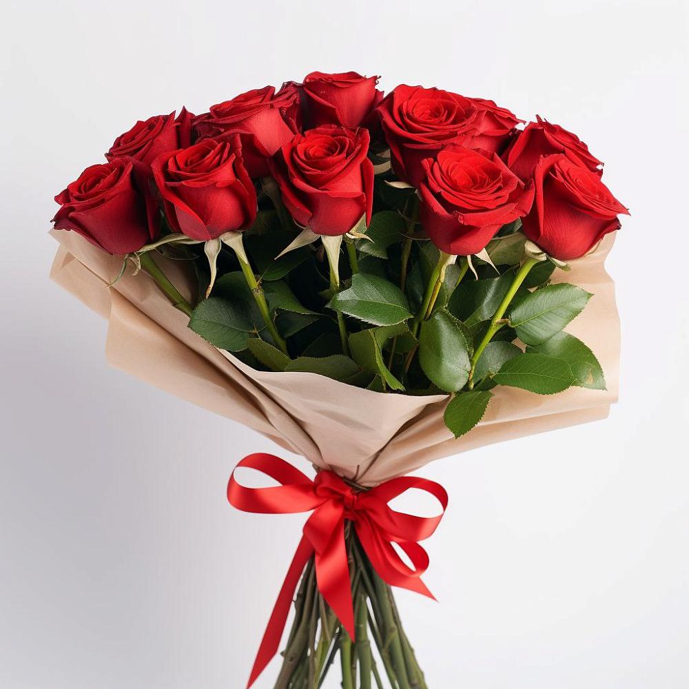 Букет 11 Красных роз Эдлесс Лав в Посёлок Комбината Стройматериалов-1