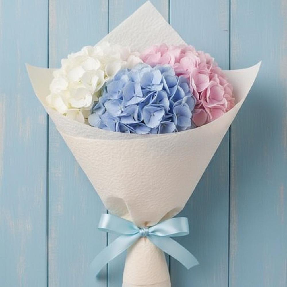 Букет цветов из: Гортензия в Посёлок Комбината Стройматериалов-1